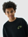 Camiseta oversize de chico con estampado - negro 4FJWSS25TTSHM1914 negro