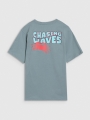 Camiseta oversize niño con estampado - turquesa 4FJWSS25TTSHM1914 turquesa