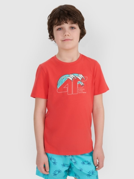 T-shirt para Rapaz - Rojo - 4FJWSS25TTSHM1917 