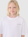 Camiseta oversize de chico con estampado - blanco 4FJWSS25TTSHM2184 Blanco