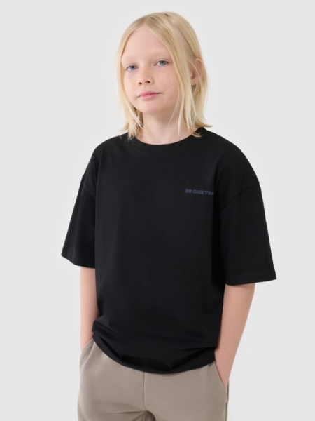 Camiseta oversize de chico con estampado - negro 4FJWSS25TTSHM2184 negro