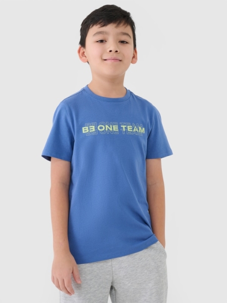 Camiseta chico con estampado - azul 4FJWSS25TTSHM2186 azul
