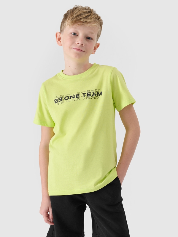 Camiseta niño con estampado - verde 4FJWSS25TTSHM2186 Verde