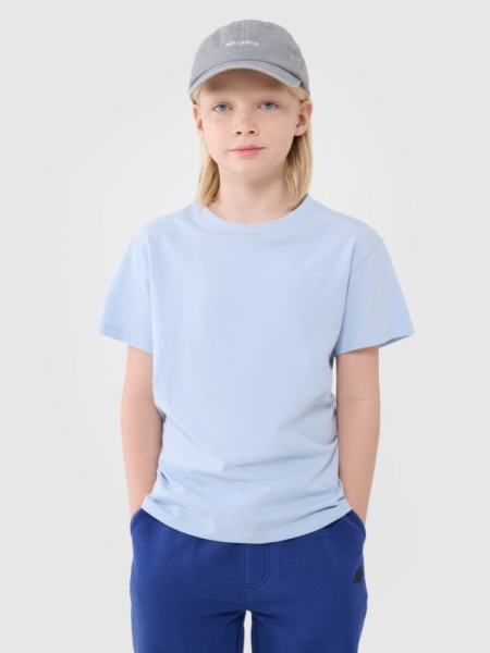 Camiseta oversize lisa de chico - azul 4FJWSS25TTSHM2324 azul