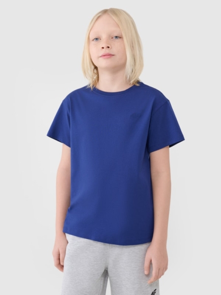 Camiseta oversize lisa de chico - azul 4FJWSS25TTSHM2324 azul