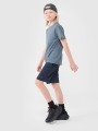 Camiseta oversize lisa de niño - turquesa 4FJWSS25TTSHM2324 turquesa