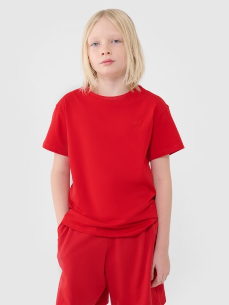 Camiseta oversize lisa de chico - rojo 4FJWSS25TTSHM2324 Rojo