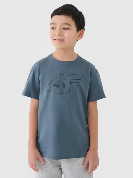 Camiseta estampada oversize niño - turquesa 4FJWSS25TTSHM2325 turquesa
