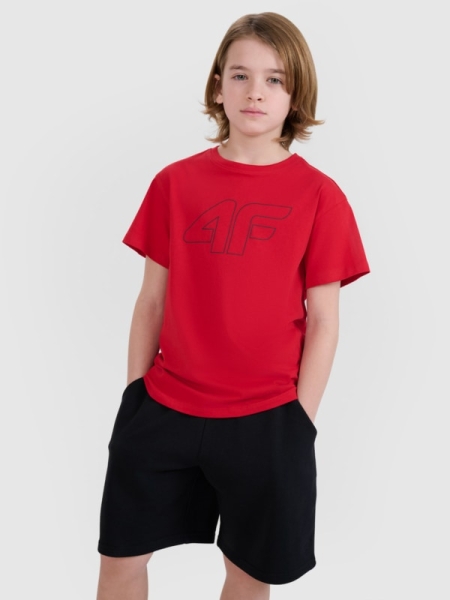 Camiseta estampada oversize niño - rojo 4FJWSS25TTSHM2325 Rojo