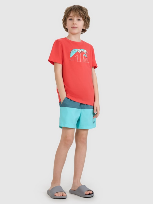 Pantalones de Natación/Playa para Chico - Turquesa - 4FJWSS25UBDSM116 