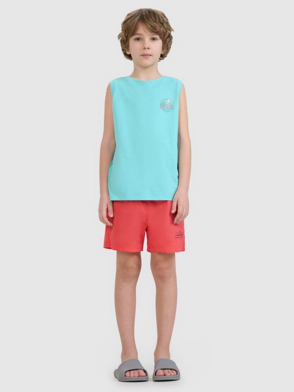Pantalones de Natación/Playa para Chico - Rojo/Rosa - 4FJWSS25UBDSM117     