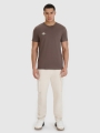 Camiseta regular de hombre con estampado - marrón 4FRSS24TTSHM2076 marrón