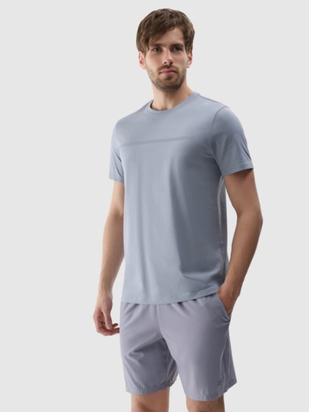 Camiseta hombre regular con estampado - gris 4FRSS24TTSHM2077 gris