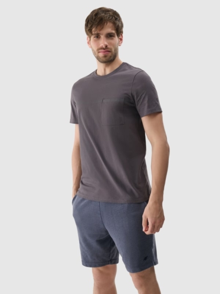 Camiseta regular de hombre con estampado - gris 4FRSS24TTSHM2078 gris