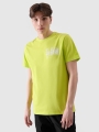 Camiseta regular de hombre con estampado - verde 4FRSS24TTSHM2106 Verde