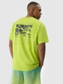 Camiseta oversize de hombre con estampado - verde 4FRSS24TTSHM2131 Verde