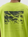 Camiseta oversize de hombre con estampado - verde 4FRSS24TTSHM2131 Verde
