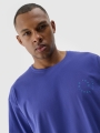 Camiseta oversize de hombre con estampado - violeta 4FRSS24TTSHM2131 violeta