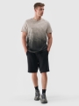 Camiseta regular de hombre con estampado - beige 4FRSS24TTSHM2538 Beige
