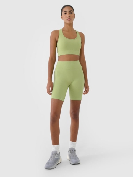 Pantalones Cortos Sin Costuras para Mujer - Verde - 4FRSS25TFSTF022