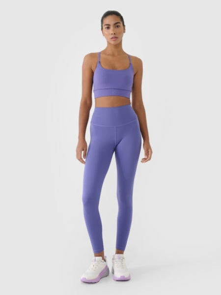 Leggings de Cintura Alta Para Mujer - Azul Marino  - 4FRSS25TFTIF306
