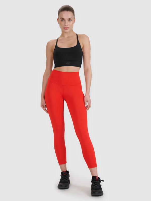 Leggings de Cintura Alta Para Mujer - Rojo - 4FRSS25TFTIF308