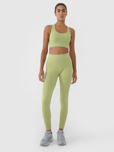 Leggins Cortos Sin Costuras para Mujer - Verde - 4FRSS25TFTIF309  