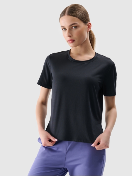 Camiseta de entrenamiento oversize de secado rápido para mujer - Negra 4FRSS25TFTSF1236 negro