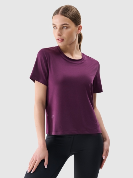 Camiseta de entrenamiento oversize de secado rápido para mujer - Violeta 4FRSS25TFTSF1236 violeta