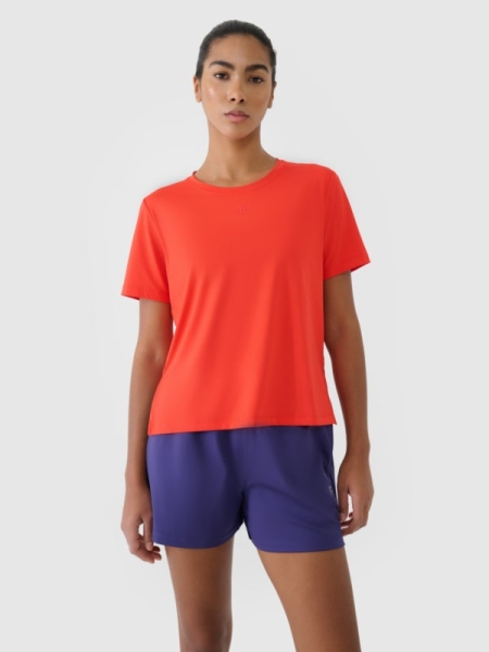 Camiseta de entrenamiento oversize de secado rápido para mujer - Rojo 4FRSS25TFTSF1236 Rojo