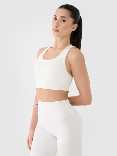 Sujetador de entrenamiento de baja sujeción para mujer - Blanco 4FRSS25USBAF152 Blanco