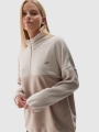 Forro polar oversize de mujer con cuello alto - beige 4FWAW24TFLEF242 Beige