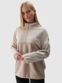 Forro polar oversize de mujer con cuello alto - beige 4FWAW24TFLEF242 Beige