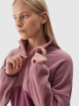 Forro polar oversize de mujer con cuello alto - rosa 4FWAW24TFLEF242 rosa