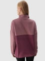 Forro polar oversize de mujer con cuello alto - rosa 4FWAW24TFLEF242 rosa