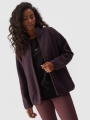 Chaqueta de Lana para Mujer con Cuello Alto - Violeta - 4FWAW24TFLEF257 