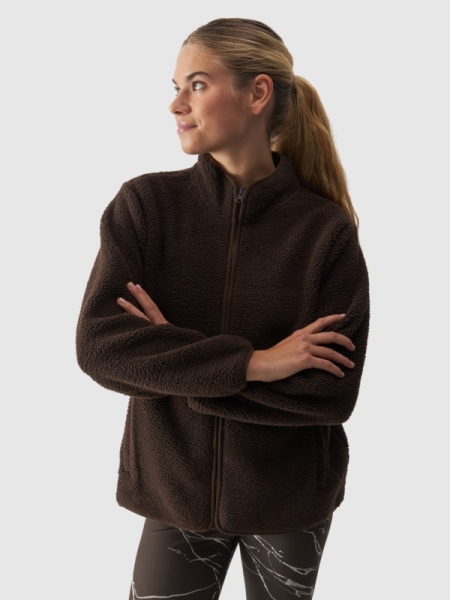 Chaqueta de Lana para Mujer - Marrón - 4FWAW24TFLEF285 