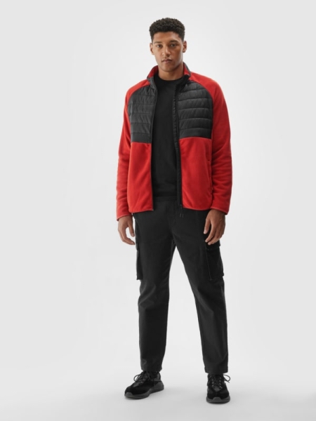 Chaqueta Polar para Hombre con Cuello Alto – Naranja - 4FWAW24TFLEM249
