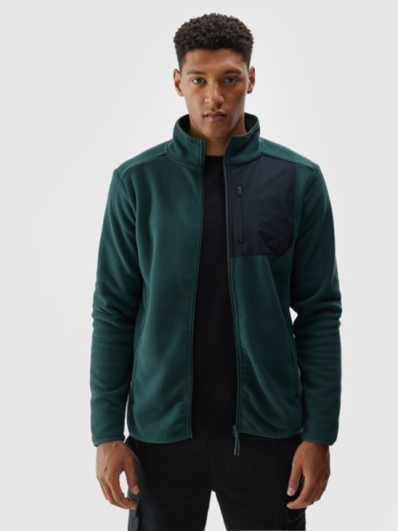Chaqueta Polar para Hombre con Cuello Alto – Verde - 4FWAW24TFLEM250   