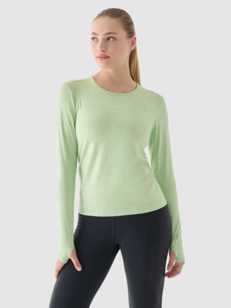 Camiseta De Entrenamiento De Manga Larga Para Mujer - Verde - 4FWAW24TFLOF249 