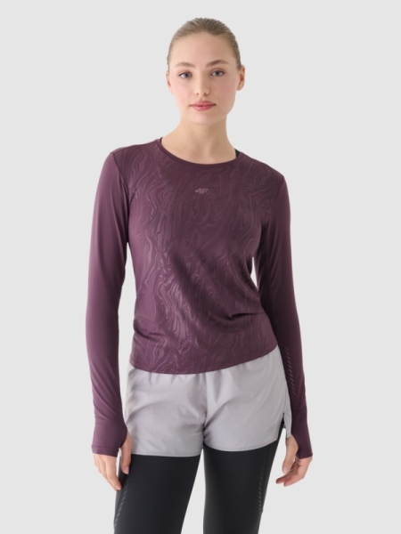 Camiseta De Entrenamiento De Manga Larga Para Mujer - Violeta - 4FWAW24TFLOF249   