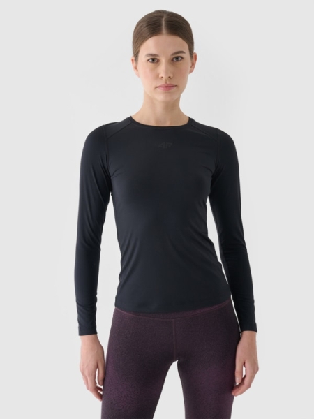 Camiseta De Entrenamiento De Manga Larga Para Mujer - Negro - 4FWAW24TFLOF276       