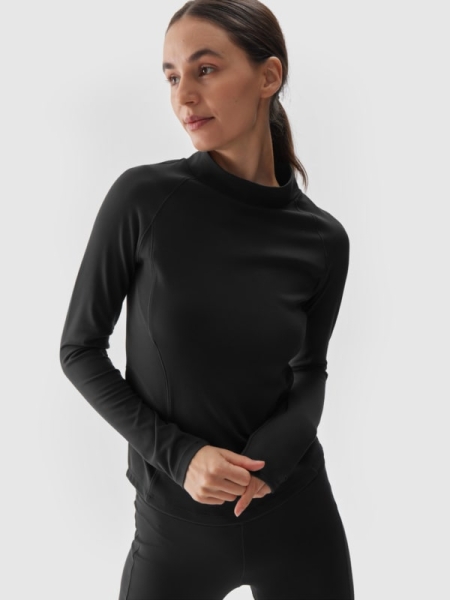 Camiseta De Entrenamiento De Manga Larga Para Mujer - Negro - 4FWAW24TFLOF292        