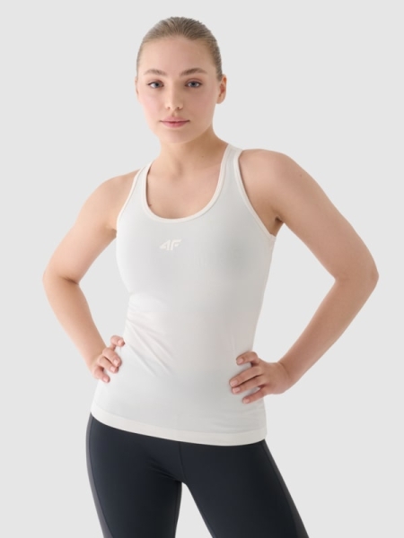 Camiseta de Tirantes para Mujer  - Beige - 4FWAW24TFSLF411 