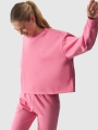 Sudadera de mujer sin capucha - rosa 4FWAW24TSWSF1305 rosa