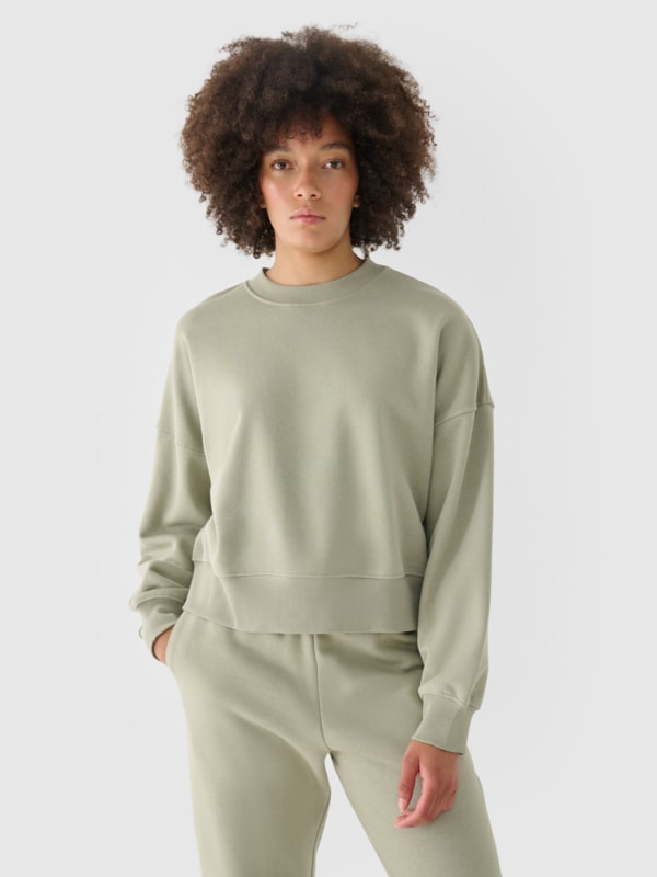 Sweatshirt para Mujer - Oliva/Caqui - 4FWAW24TSWSF1307    