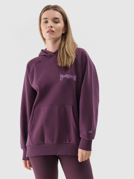 Sudadera con capucha para mujer - violeta 4FWAW24TSWSF1338 violeta