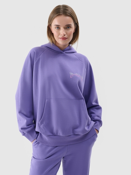 Sudadera con capucha para mujer - violeta 4FWAW24TSWSF1338 violeta