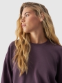 Sudadera cropped de mujer con modal - violeta 4FWAW24TSWSF1342 violeta