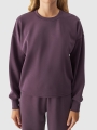 Sudadera cropped de mujer con modal - violeta 4FWAW24TSWSF1342 violeta